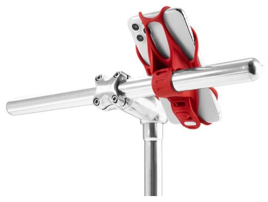 Bike Tie 3 Red : support pour téléphone (écran 5.8 à 7.2 pouces) - fixation guidon de vélo - Rouge