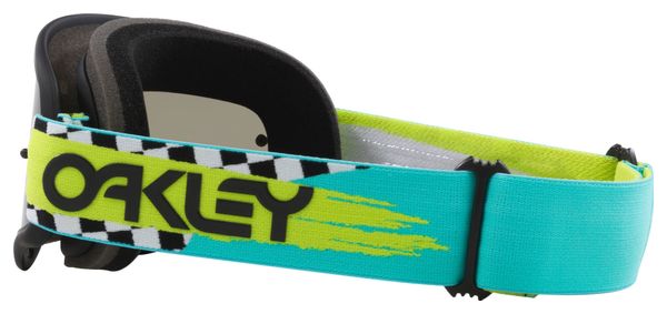 Máscara Oakley O-Frame MX Teal Checks / Lentes Gris Oscuro / Ref: OO7029-83