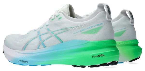 Chaussures Running Asics Gel-Kayano 31 Blanc/Bleu/Vert Homme