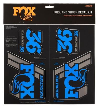 Kit Stickers Fox Racing Shox Heritage Bleu