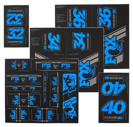 Fox Racing Shox Heritage Blue Stickers Kit