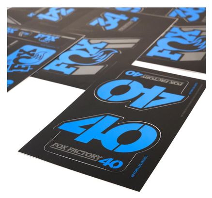 Kit Stickers Fox Racing Shox Heritage Bleu