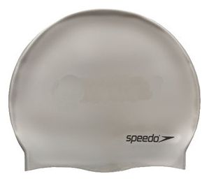 Gorro de natación SPEEDO liso de silicona plateado