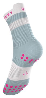 Calcetines Compressport Pro Racing V4.0 Run High Azul/Rosa