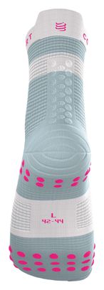 Calcetines Compressport Pro Racing V4.0 Run High Azul/Rosa