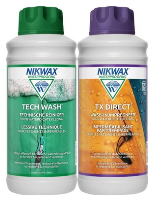 Lessive Tech Wash 1L et imperméabilisant TX.Direct 1L