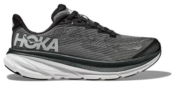 Hoka Clifton 9 Youth Running Shoes Black White