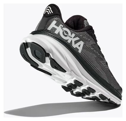 Chaussures de Running Enfant Hoka Clifton 9 Youth Noir Blanc