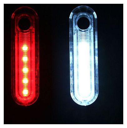 Eclairage avant et arrière 50 Lumen - Eclairage vélo rouge et blanc