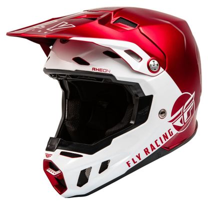 Full-face helmet Fly Racing Fly Formula CC Centrum Red metallic / White