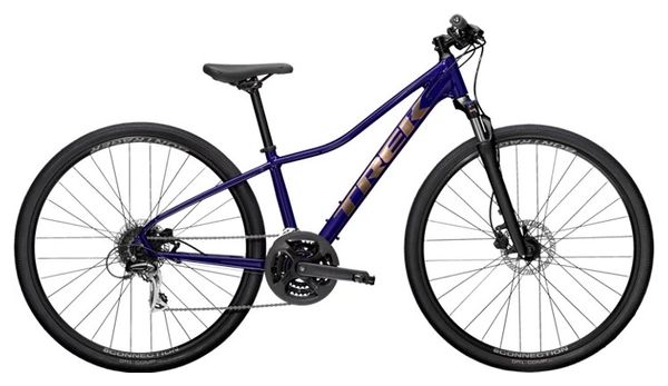 VTC Trek Femme Dual Sport 2 WSD Shimano Altus 8V 2021 Purple / Pink