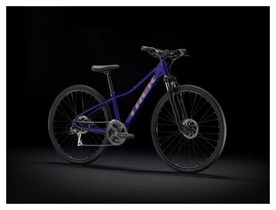 VTC Trek Femme Dual Sport 2 WSD Shimano Altus 8V 2021 Morado / Rosa