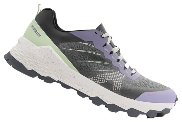 Zapatilla de trail para mujer Kiprun MT3 Negra/Violeta