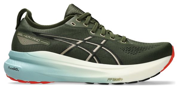 Asics Gel-Kayano 31 Khaki/Schwarz/Rot Herren Running Schuhe