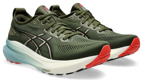 Asics Gel-Kayano 31 Khaki/Schwarz/Rot Herren Running Schuhe