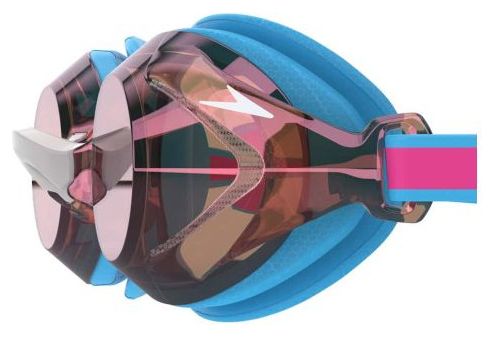 Gafas de natación Speedo Junior Vanquisher 3.0 Espejo Picton Azul/Vermellón/Espejo Dorado