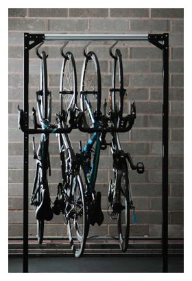 Sistema di stoccaggio autoportante per biciclette Stached SpaceRail per 4 biciclette
