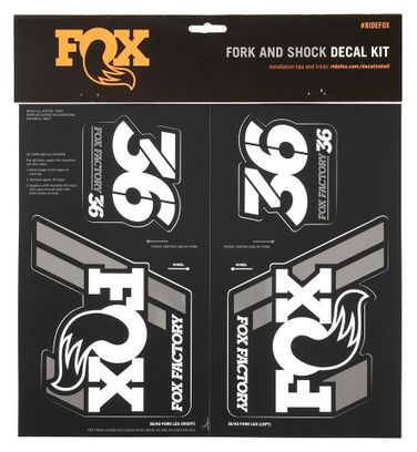 Kit Stickers Fox Racing Shox Heritage Blanc