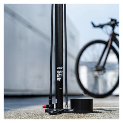 Lezyne Clik Vloerdrive HV Pomp (100 Psi / 6,9 Bar) Zwart