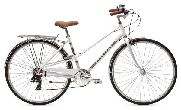Bicicletta da città Peugeot LC01 D7 Shimano Tourney 7V bianca