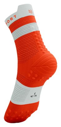 Calze Compressport Pro Racing V4.0 Run High Arancione/Bianco