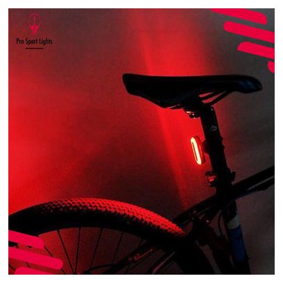 Feu arrière rouge - rechargeable par USB - Feu de vélo LED