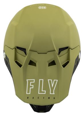 Fly Racing Fly Formula CC Centrum Fullface Helm Olijf Groen Mat / Zwart