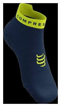 Chaussettes Compressport Pro Racing Socks v4.0 Run Low Bleu Vert