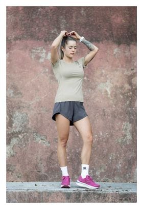 T-Shirt De Sport Manches Courtes Rogelli Core Femme Taupe