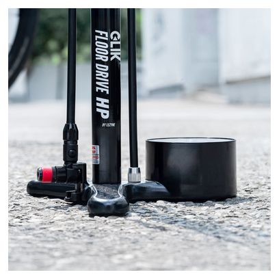 Lezyne Clik Vloerdrive HP Pomp (Max 220 Psi / 15,2 Bar) Zwart