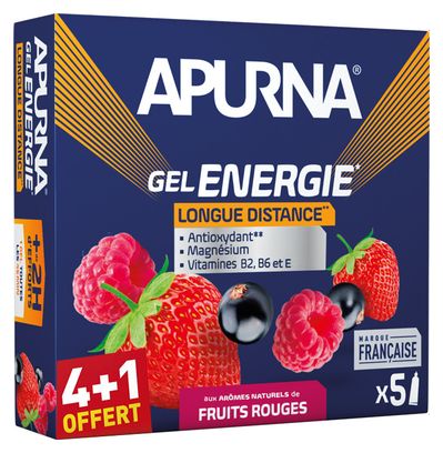 Apurna Long Distance Energy Gel Red Fruits 5x35g