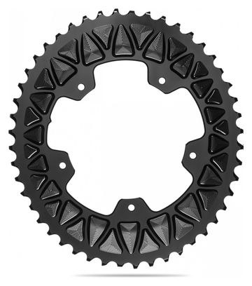 AbsoluteBlack Premium Oval Sub-Compact 110/5 BCD Chainring For Shimano Cranks 10-11S Black