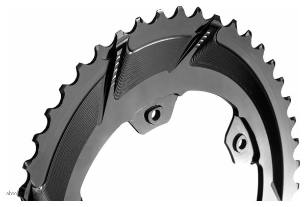 AbsoluteBlack Premium Oval Sub-Compact 110/5 BCD Chainring For Shimano Cranks 10-11S Black