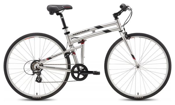 Vélo pliant crosstown 19  - argent brillant - 7 vitesses