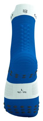 Calcetines Compressport Pro Racing V4.0 Run High Azul/Blanco
