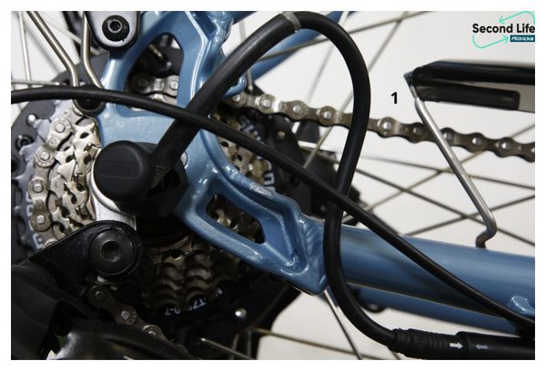 Producto reacondicionado - Bicyklet Carmen Shimano Tourney/Altus 7V 504 Wh 700 mm Azul Bicicleta eléctrica urbana