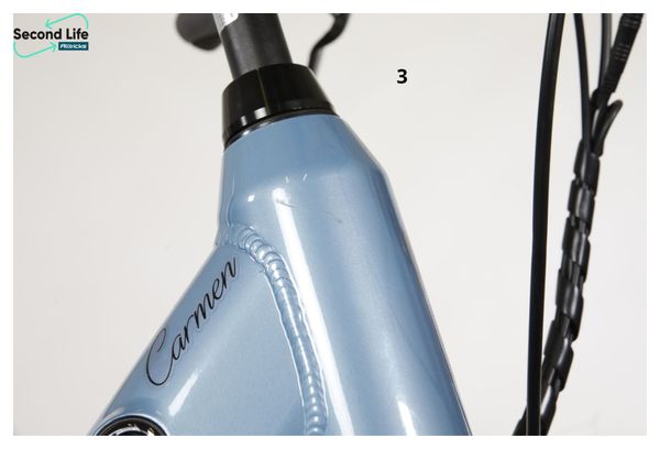 Produit Reconditionné - Vélo de Ville Électrique Bicyklet Carmen Shimano Tourney/Altus 7V 504 Wh 700 mm Bleu