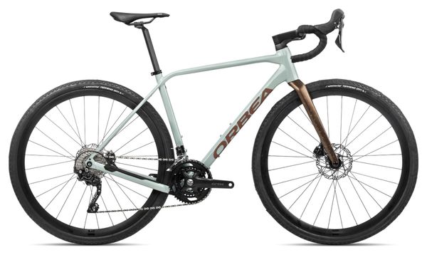 Orbea Terra H40 Gravel Bike Shimano GRX 10S 700 mm Blu Pietra Rame Marrone 2024