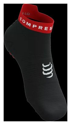 Compressport Pro Racing Socks v4.0 Run Low Negro/Rojo