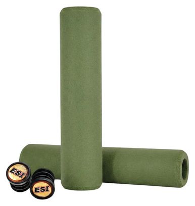 Coppia di manopole ESI Chunky verde bosco