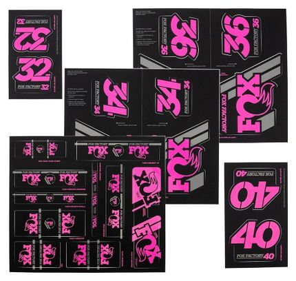 Fox Racing Shox Stickers Heritage 2019 Pink