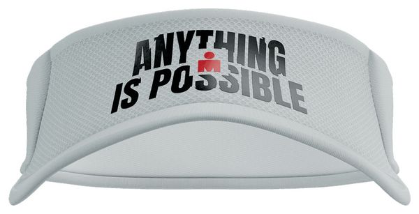 Compressport UltraLight IronMan 2025 Visera Todo es posible Blanco/Negro/Rojo