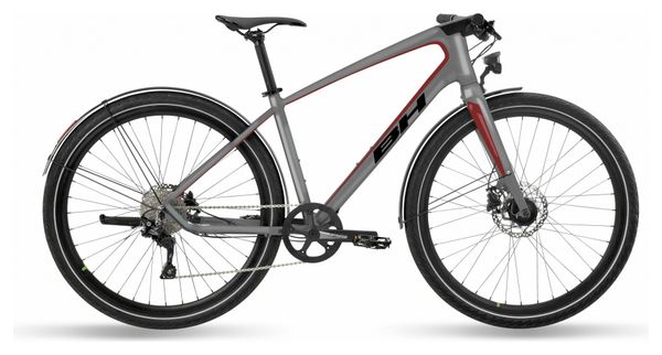 Bicicleta Deportiva Urbana BH Oxford Lite Shimano Deore 10V 700mm Gris / Rojo 2021