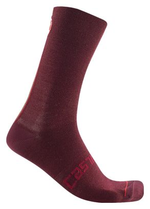 Paar Castelli Racing Stripe 18 Socken Rot