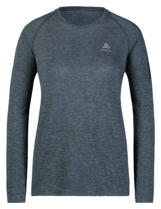 Camiseta de manga larga sin costuras Odlo Essentials para mujer Azul