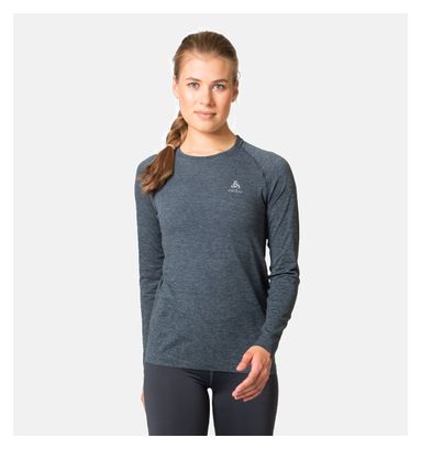 Camiseta de manga larga sin costuras Odlo Essentials para mujer Azul