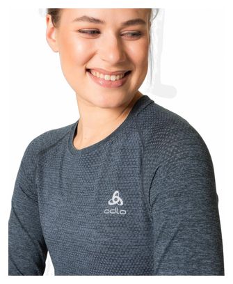 Camiseta de manga larga sin costuras Odlo Essentials para mujer Azul