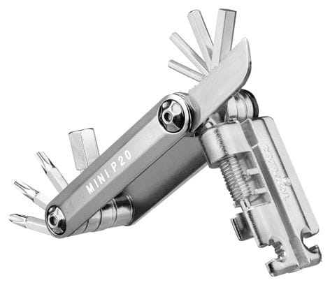 Multi-Outils Topeak Mini P20 Argent (20 Fonctions)