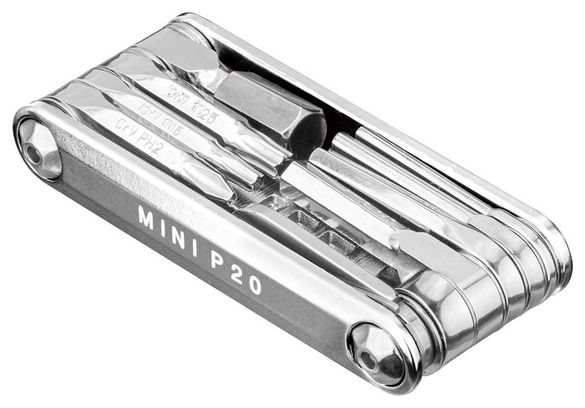 Multi-Outils Topeak Mini P20 Argent (20 Fonctions)