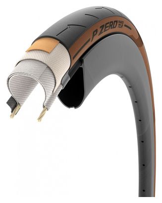 Pneu Route Pirelli P Zero Race TLR 700 mm Tubeless Ready Souple TechWall+ SmartEvo Flancs Classic